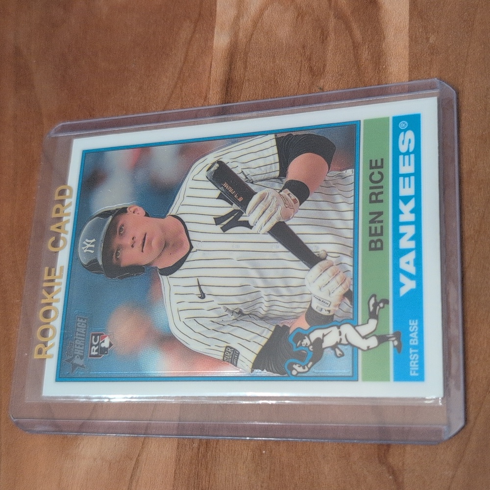 2025 Topps Heritage Chrome Ben Rice Rookie Card Yankees